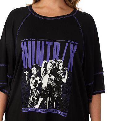 Plus Size K-Pop Demon Hunters Cozy Short Sleeve Sleepshirt
