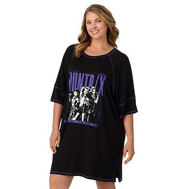 Plus Size K-Pop Demon Hunters Cozy Short Sleeve Sleepshirt