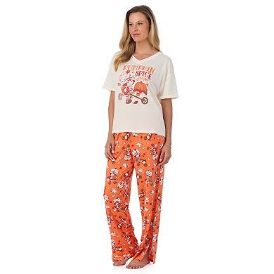 Women's Strawberry Shortcake Pumpkin Spice Pajama Top & Pajama Bottoms Set