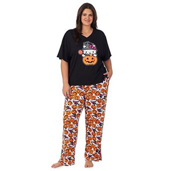 Plus Size Hello Kitty Cozy Pajama Top & Pajama Bottoms Set