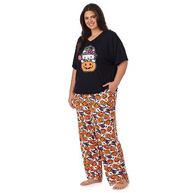 Plus Size Hello Kitty Cozy Pajama Top & Pajama Bottoms Set