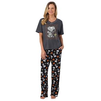 Women's Peanuts Halloween Pajama Top & Pajama Bottoms Set
