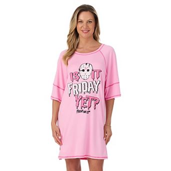 Women's Friday the 13th Hockey Mask Cozy Short Sleeve Sleepshirt