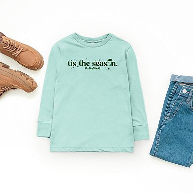 SmileyWorld Tis The Season Sparkle - Youth Long Sleeve Graphic T-Shirt