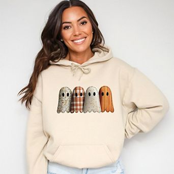 Four Ghosts Shadow Quilted Printed - Womens Hoodie