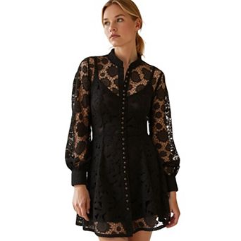 Liane Long Sleeve Mini Lace Dress