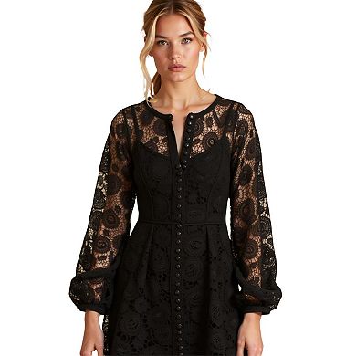 Liane Long Sleeve Mini Lace Dress