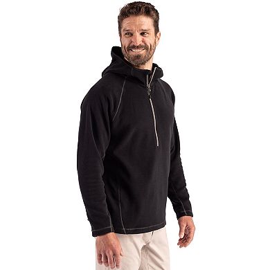 Clique Powder 100% Recycled Fleece Mens Half Zip Hooded Pullover