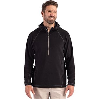 Clique Powder 100% Recycled Fleece Mens Half Zip Hooded Pullover