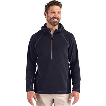 Clique Powder 100% Recycled Fleece Mens Half Zip Hooded Pullover