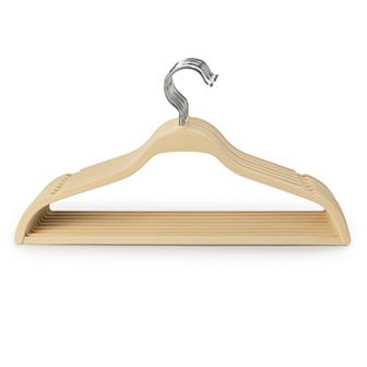 10 Pack Heavy Duty Plastic Hangers, Non-Slip 360° Hook Slim Closet Organizer