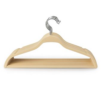 10 Pack Heavy Duty Plastic Hangers, Non-Slip 360° Hook Slim Closet Organizer