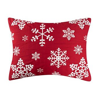 Snowflakes 100% Polyester Jacquard Machine Quilted Sham