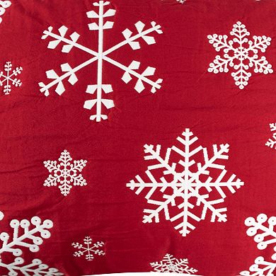 Snowflakes 100% Polyester Jacquard Machine Quilted Sham