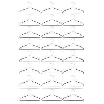 24-Pack Stainless Steel Hangers, Non-Slip Ultra-Thin Design for Home & Hotel Use