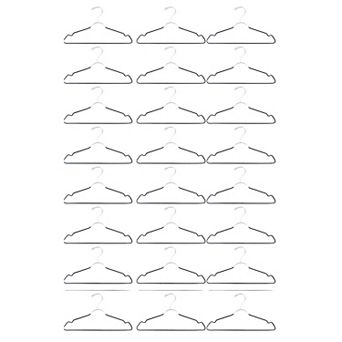 Stainless Steel Wire Hangers, Rust-Resistant & Durable, for Closet, Bedroom & Laundry (24 Pack)