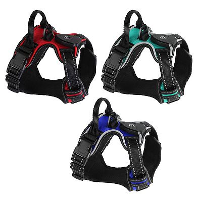 LED Dog Harness No Pull, Rechargeable Light Up Vest with Handle for Small to Large Dogs