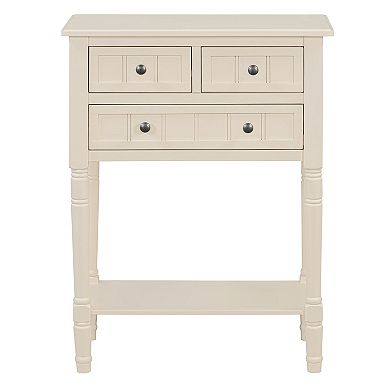 Whisen Narrow Console Table with Three Storage Drawers and Bottom Shelf