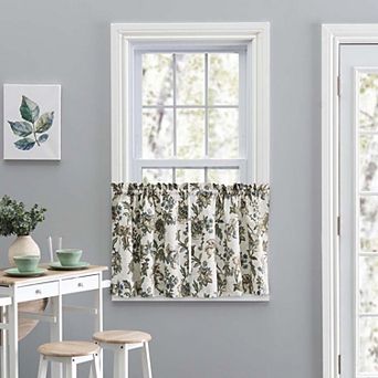 Madison Beautiful Floral Design Printed Stylish Tailored Curtain Tier 1.5" Rod Pocket