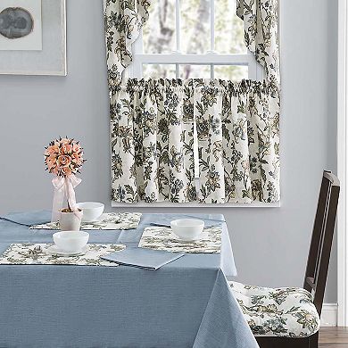 Madison Beautiful Floral Design Printed Stylish Tailored Curtain Tier 1.5" Rod Pocket