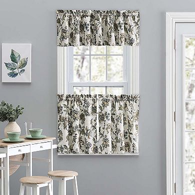 Madison Beautiful Floral Design Printed Stylish Tailored Curtain Tier 1.5" Rod Pocket
