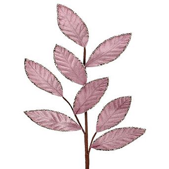 28" Velvet Magnolia Leaf Spray Elegant Decorative Accent for Home and Christmas Decor