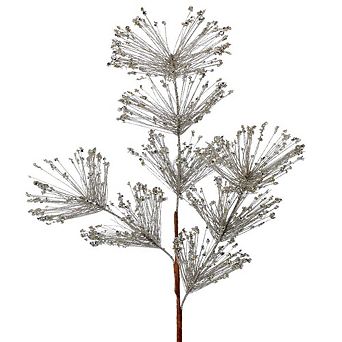 30" Champagne Sequin Tip Glitter Pine Spray Sparkling Christmas Floral Pick