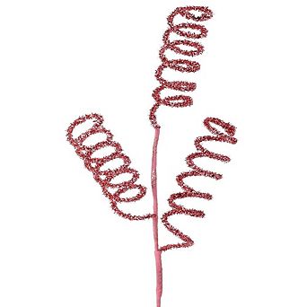 28" Glitter Curly Spray Festive Decorative Accent for Christmas Decor