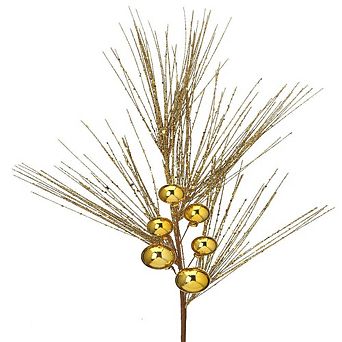 26" Glittered Pine/Ball Spray Elegant Christmas Decoration