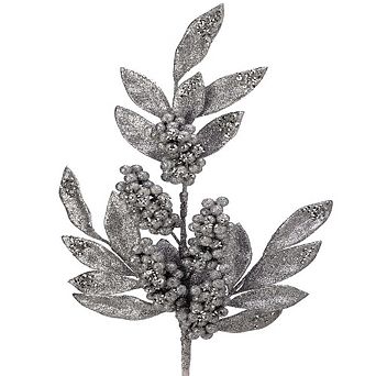 26" Glitter Berry/Leaf Spray Elegant Christmas Decoration