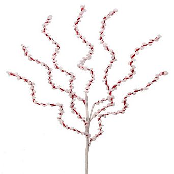 34" Chenille Peppermint Twist Spray Whimsical Christmas Decoration