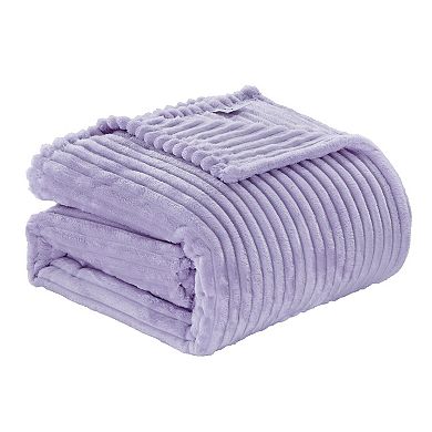 Striata Lined Oversized All Season 100% Polyester Blanket