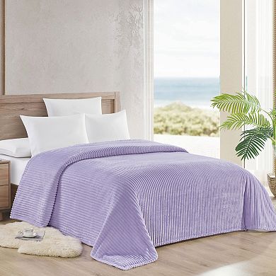 Striata Lined Oversized All Season 100% Polyester Blanket
