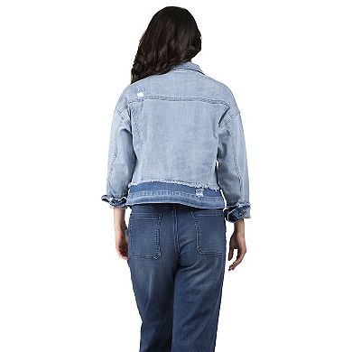 Women's SP Two-Tone Trucker Jacket with Detachable Sherpa Collar