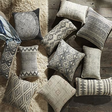 Peppermint Home Block Print Decorative Throw Pillow Covers - Set of 2