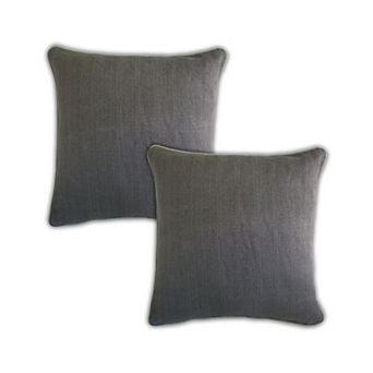 Peppermint Home Linen Basket Weave Decorative Throw Pillow Covers Set of 2