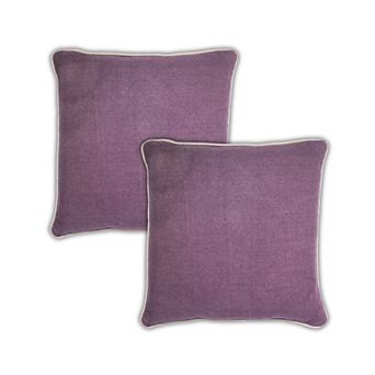 Peppermint Home Linen Basket Weave Decorative Throw Pillow Covers Set of 2