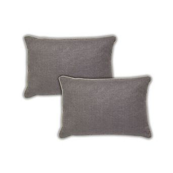 Peppermint Home Linen Basket Weave Decorative Throw Pillow Covers Set of 2
