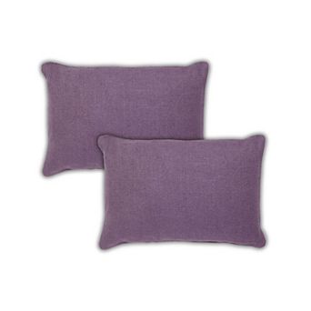 Peppermint Home Linen Basket Weave Decorative Throw Pillow Covers Set of 2