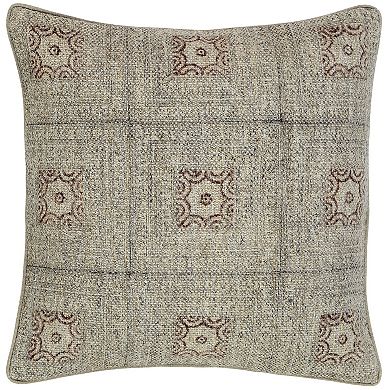 Peppermint Home Antique Block Print Decorative Throw Pillow Covers - Set of 2