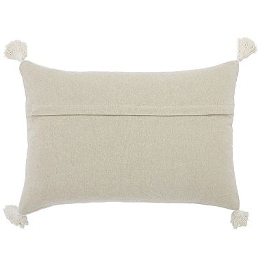 Peppermint Home Diamond Tufted Cotton Lumbar Pillow Covers with Tassels - Set of 2