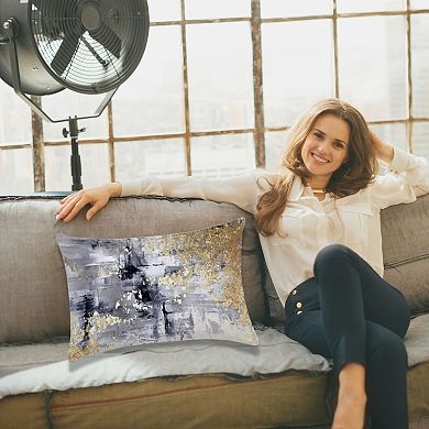 Peppermint Home Marble Print Shimmer Decorative Throw Pillow Covers, Set of 2