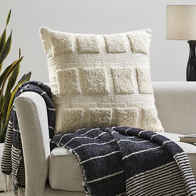 Peppermint Home Textured Grid Tufted Cotton Pillow Covers - Set of 2