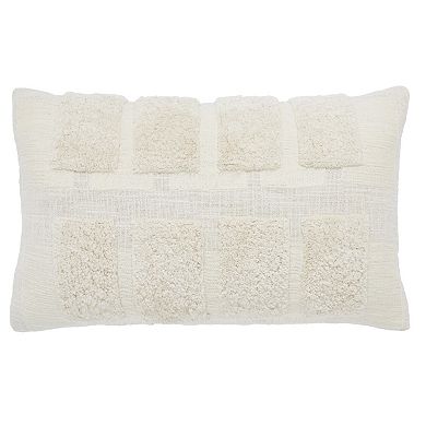 Peppermint Home Textured Grid Tufted Cotton Pillow Covers - Set of 2