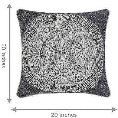 Peppermint Home Mandala Print Decorative Throw Pillow Covers - Set of 2
