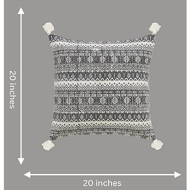 Peppermint Home Block Print Decorative Throw Pillow Covers - Set of 2