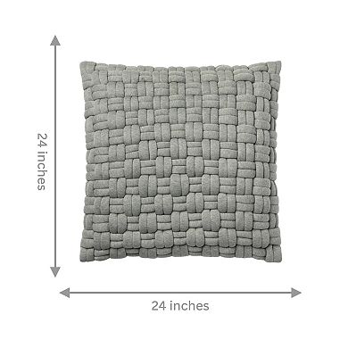 Peppermint Home Caden Woven Basket Texture Throw Pillow Covers - Set of 2