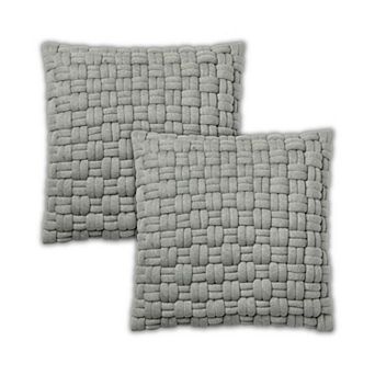 Peppermint Home Caden Woven Basket Texture Throw Pillow Covers - Set of 2