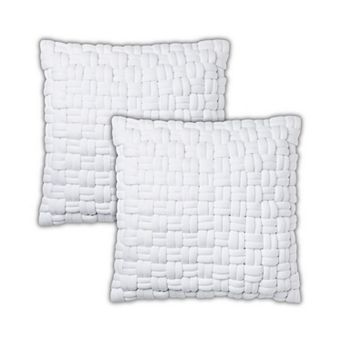 Peppermint Home Caden Woven Basket Texture Throw Pillow Covers - Set of 2