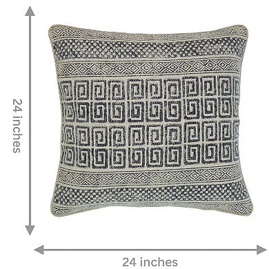 Peppermint Home Greek Key Print Decorative Throw Pillow Covers - Set of 2